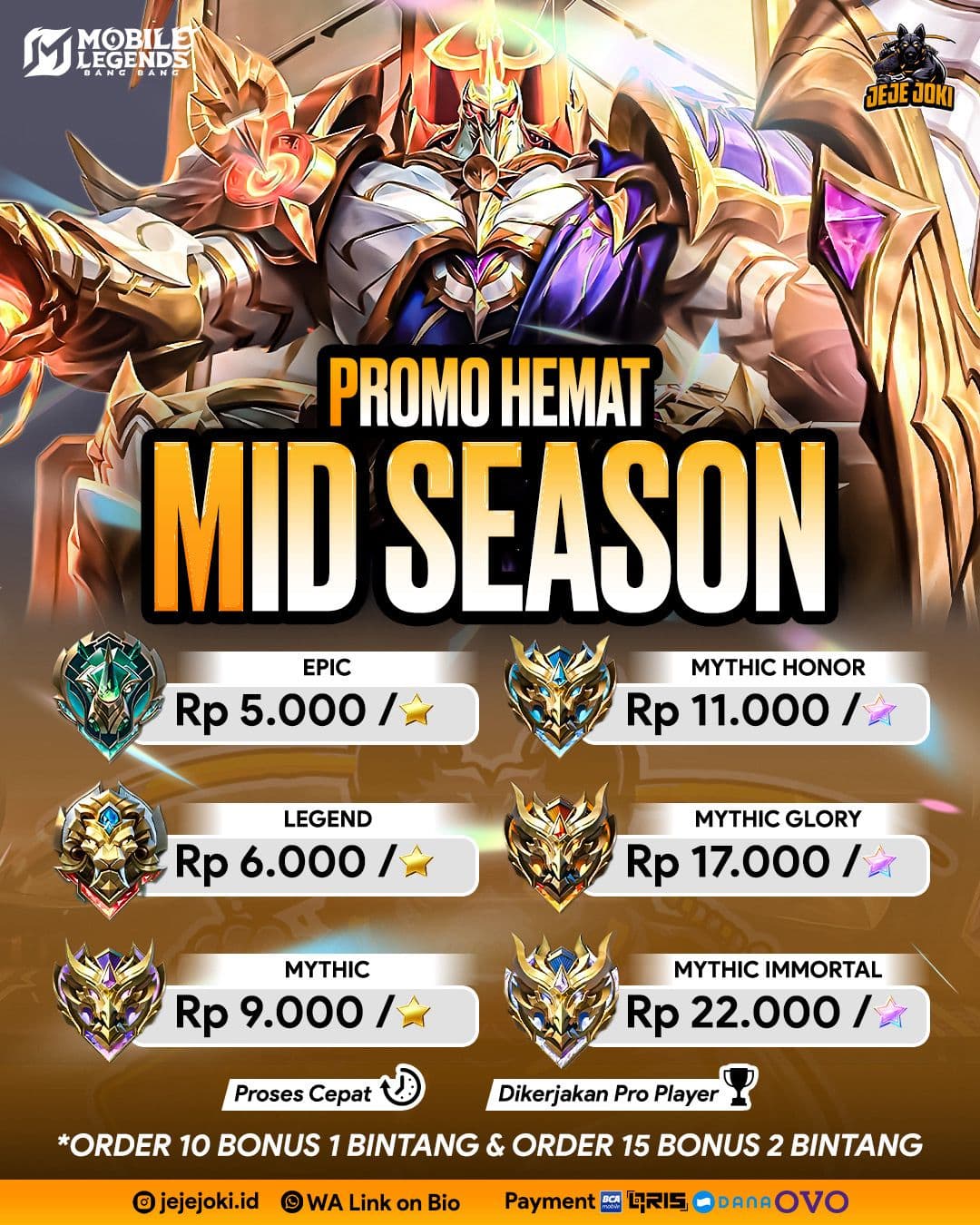 Paket Joki Awal Season 39